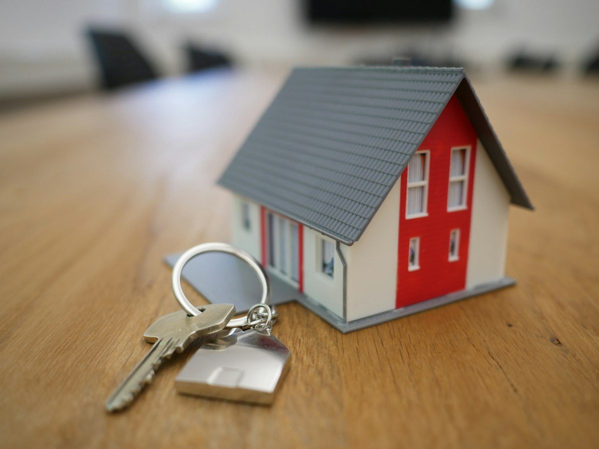 Model house and keys representing home care